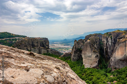 Beautiful mountains of Meteora in Greece