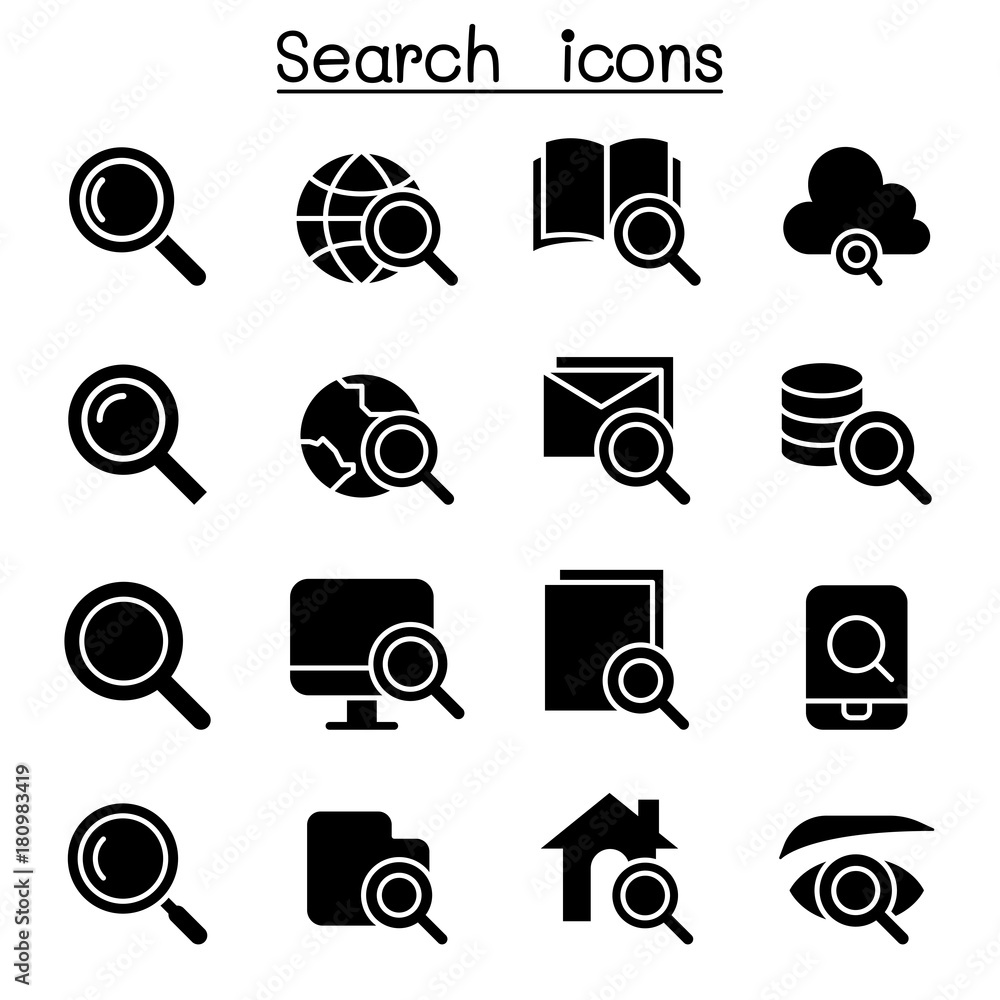 Searching & Internet icon set Searching & Internet icon set