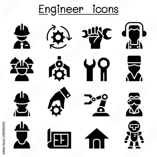 Engineer icon set