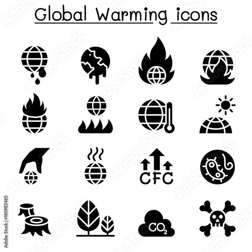 Global Warming icon set