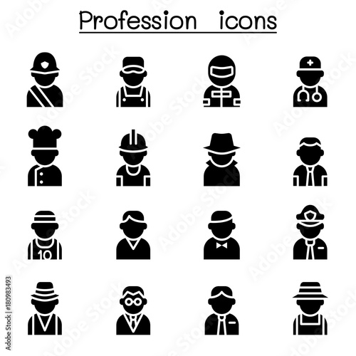 Profession &  Career icon set