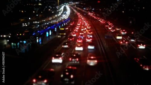 Highway night time lapse, world traffic problem serial 4 