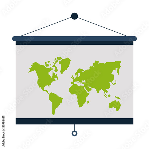 hanging world map
