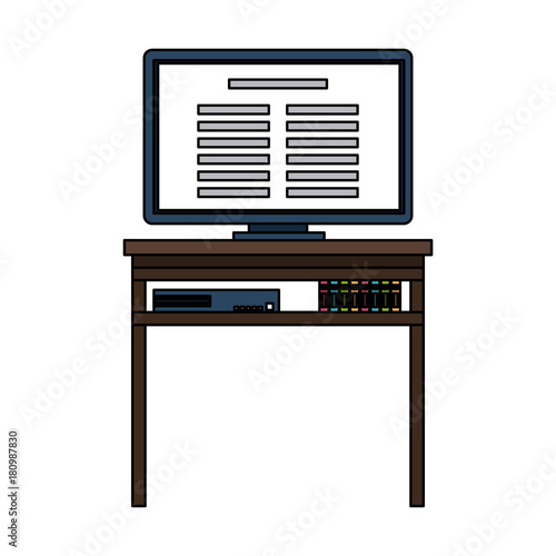 Tv on desk