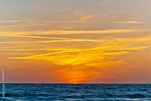 sunset over the baltic sea