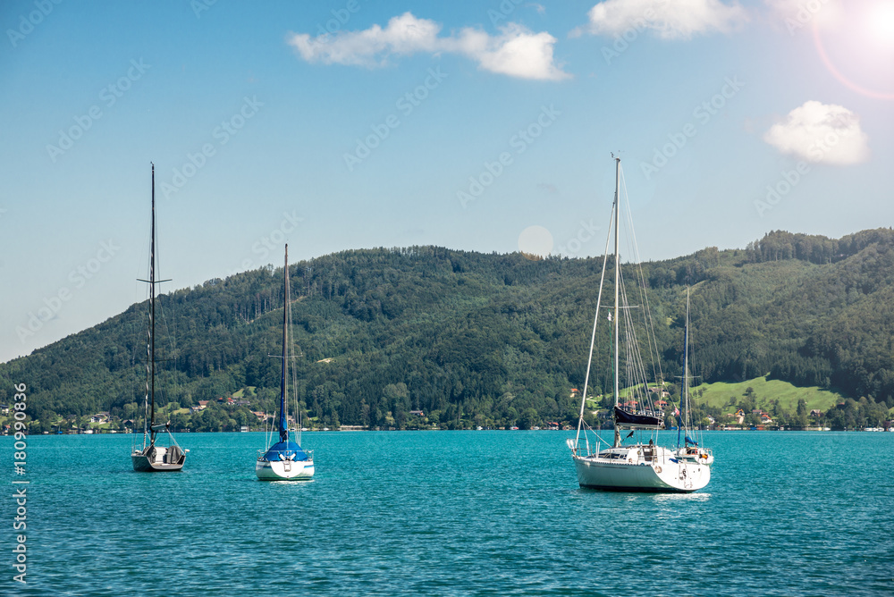 yachts on the lake