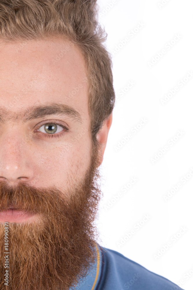 Fototapeta premium Uśmiechnięty mężczyzna broda