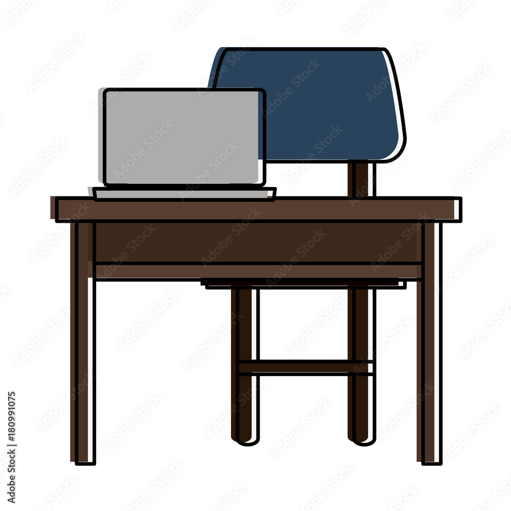 laptop on desk laptop on desk