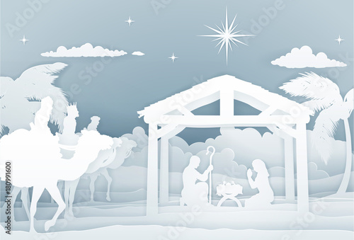 Nativity Scene With Three Wise Men