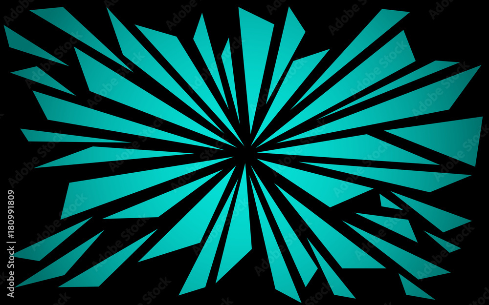 Shattered Turquoise Shapes Background - Color Gradient Abstract Explosion Wallpaper