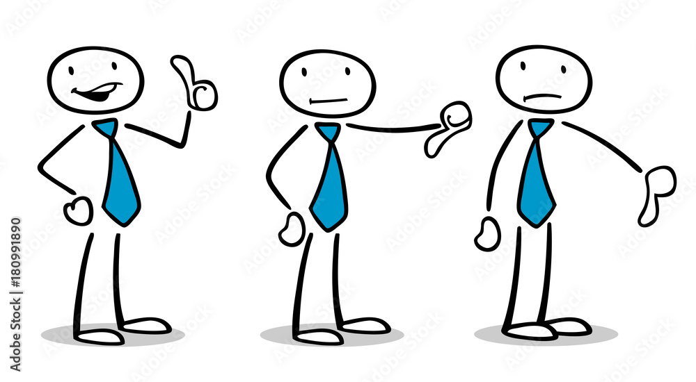 Business Leute entscheiden Bewertung mit Daumen hoch Business Leute entscheiden Bewertung mit Daumen hoch