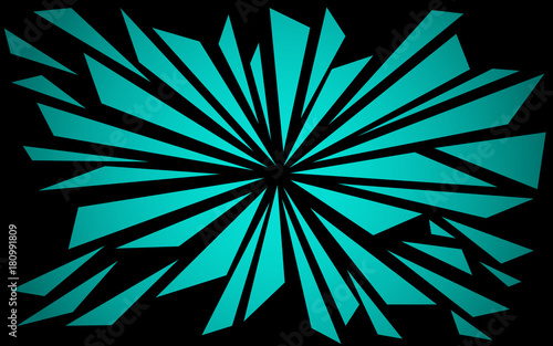 Obraz na płótnie Shattered Turquoise Shapes Background - Color Gradient Abstract Explosion Wallpaper w salonie