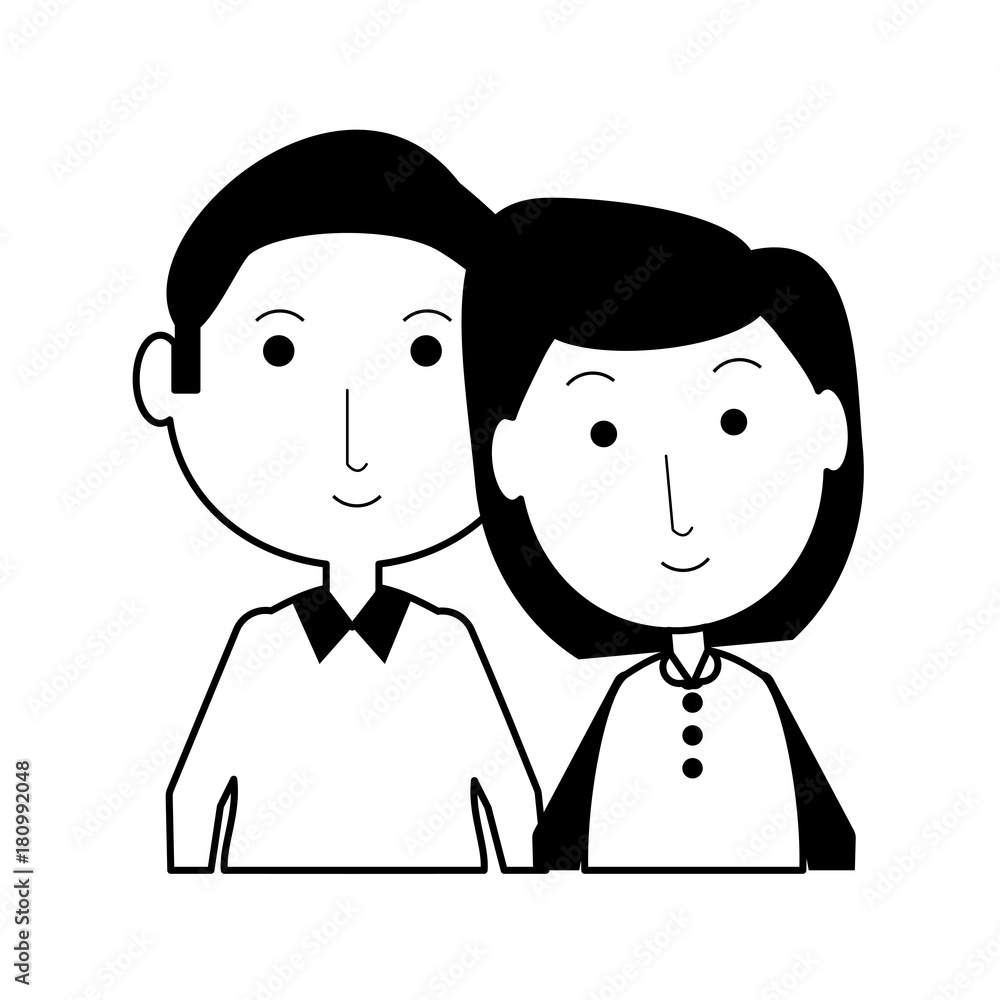 Fototapeta premium cartoon eldery couple icon over white background vector illustration