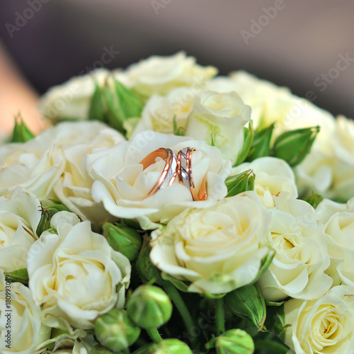 Wedding bouquet on elegant background