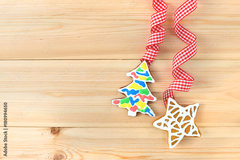 Christmas cookies with festive decoration Christmas cookies with festive decoration