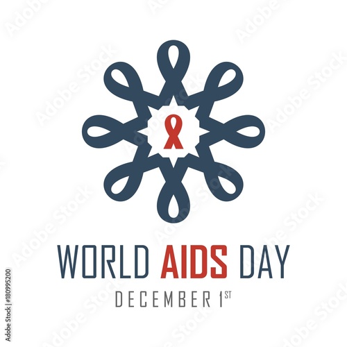 world aids day campaign poster. editable. vector