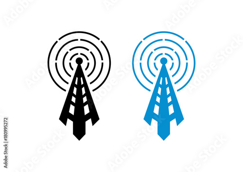 Signal Tower Silhouette Logo