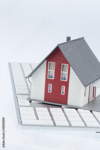 residential house on keyboard