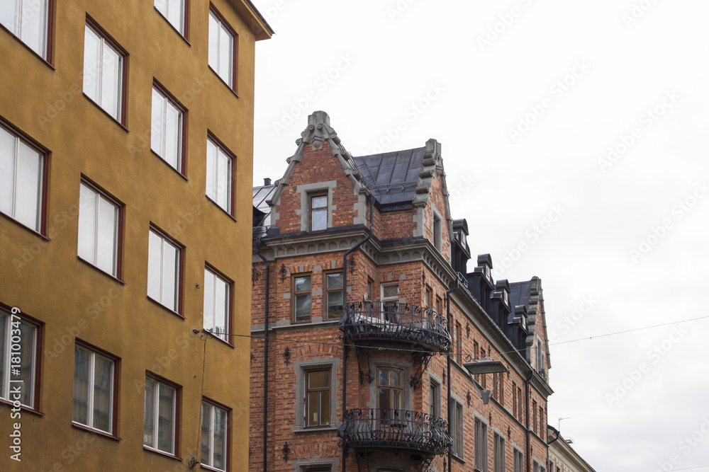 Fototapeta premium Hausfassade in Stockholm
