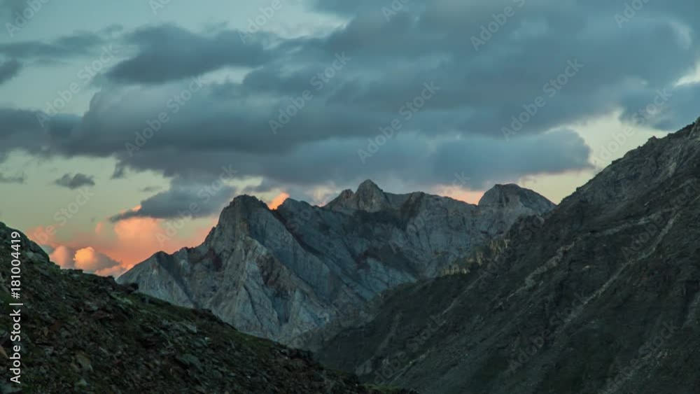 ProRes. Time lapse. The formation and movement of clouds over the mountains. Landscape. Siberia. ProRes. Time lapse. The formation and movement of clouds over the mountains. Landscape. Siberia.