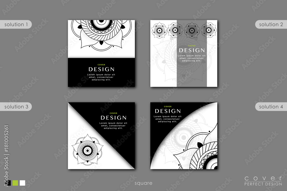 Cover Template Design With Mandala Elements
