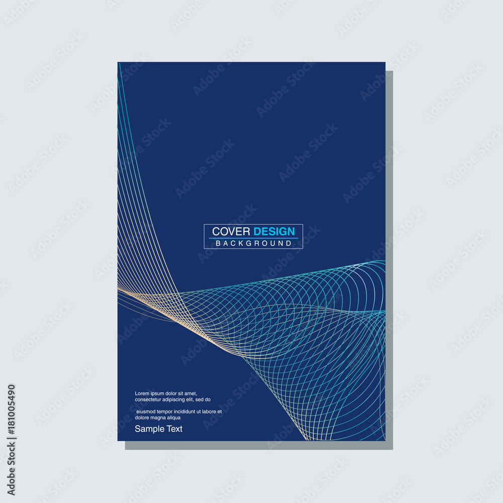 Fototapeta premium book cover design vector template in A4 size