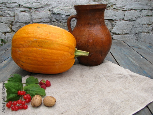 Autumn still life in the medieval style