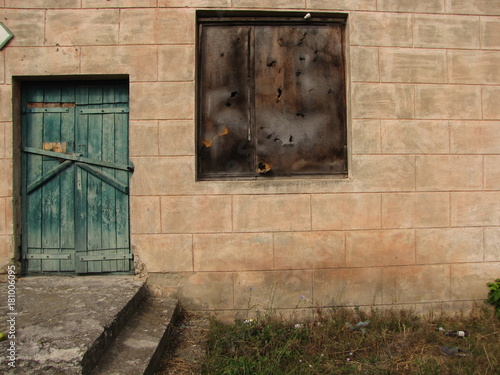 Elements of the old abandoned buildings