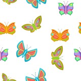 Butterfly pattern, cartoon style