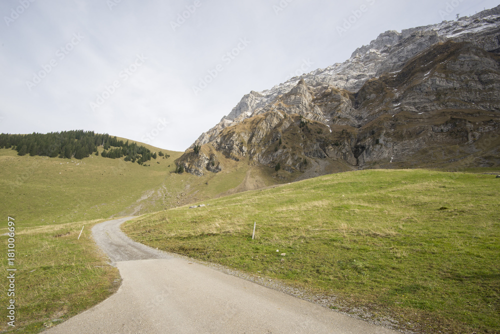 Beautiful view of valley mountain Saentis, Switzerland Beautiful view of valley mountain Saentis, Switzerland