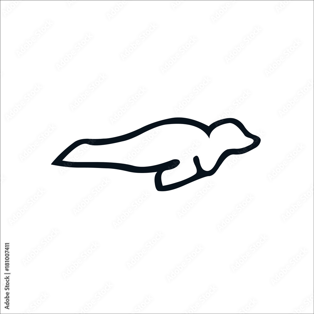 Fototapeta premium Seal animal icon