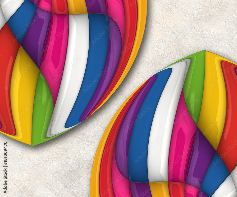 Obraz premium 3D render background with puff pixels embellishment
