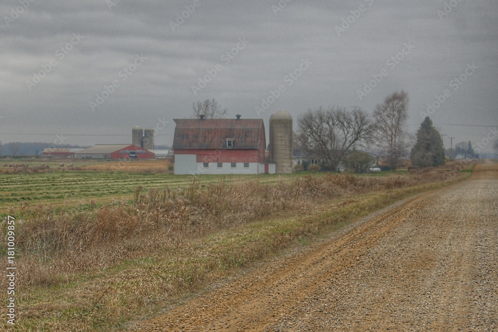 Obraz premium 0138 - Gates Road Farm (0138-BAR-111317-1251P)