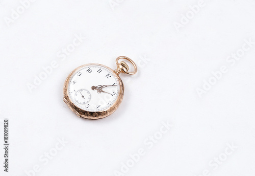 decorative pocket watch isolated