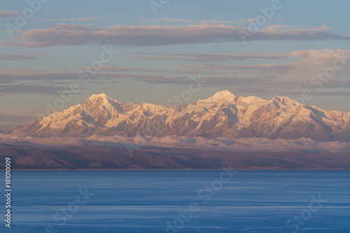 Cordillera Apolobamba and Lake Titicaca in Bolivia