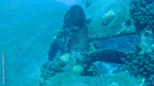 ship wreck Hilma Hooker Bonaire island caribbean sea underwater 1080P video photo