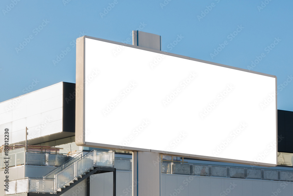 Mock up. Blank billboard, information board, advertising poster Mock up. Blank billboard, information board, advertising poster