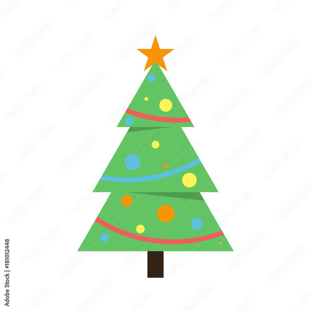 Christmas tree with star Christmas tree with star