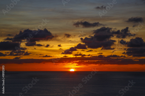 A sunset on the Corsica Island in France