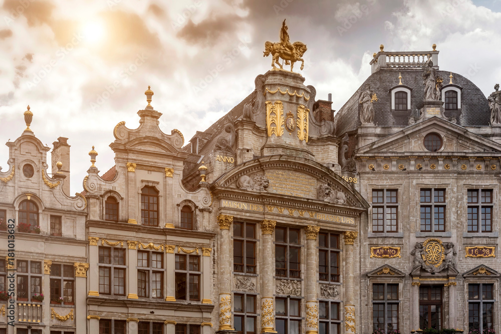 City Hall facade at Grand Central, Brussels, Belgium City Hall facade at Grand Central, Brussels, Belgium
