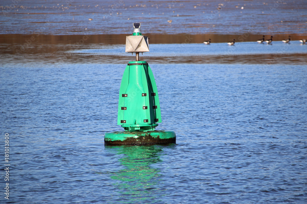 Fotografie Green marker buoy
