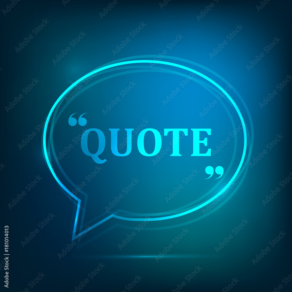 Neon speech bubble Neon speech bubble