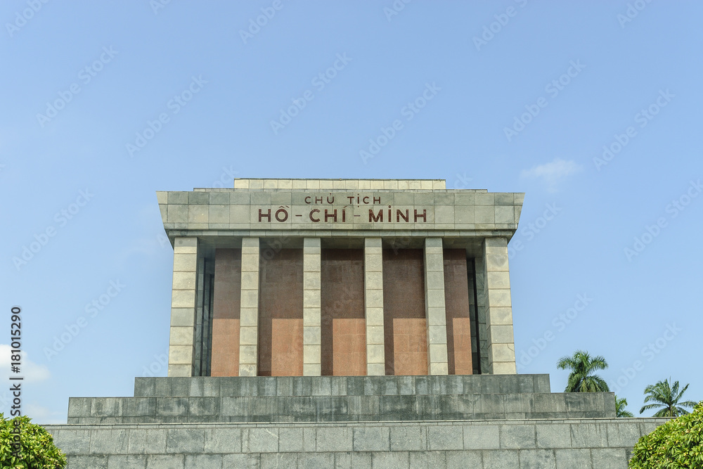 Mausoleum and tomb of Ho Chi Minh in the square Ba Dinh in the City of Hanoi, Vietnam.