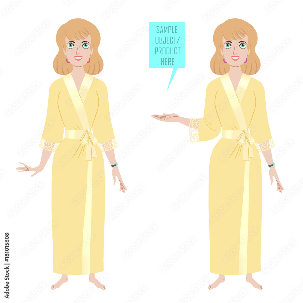 White woman in nightwear White woman in nightwear