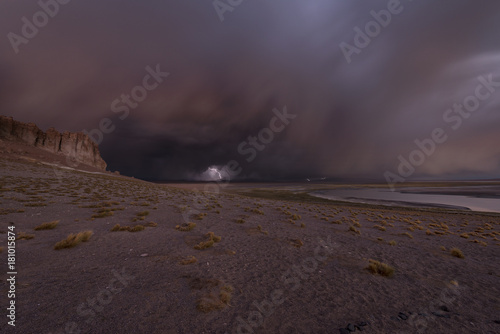Storm and lightning crossing the high Andes at Salar de Tara © Sebastian