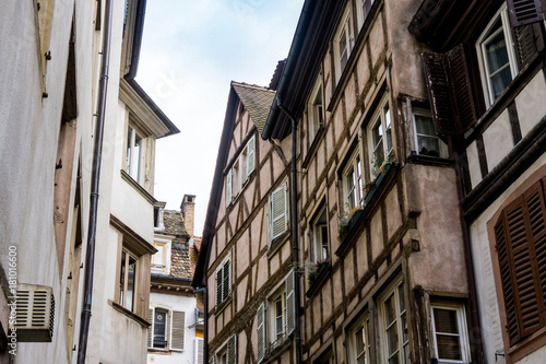 Traditional houses in La Petite France  Strasbourg  Alsace  France