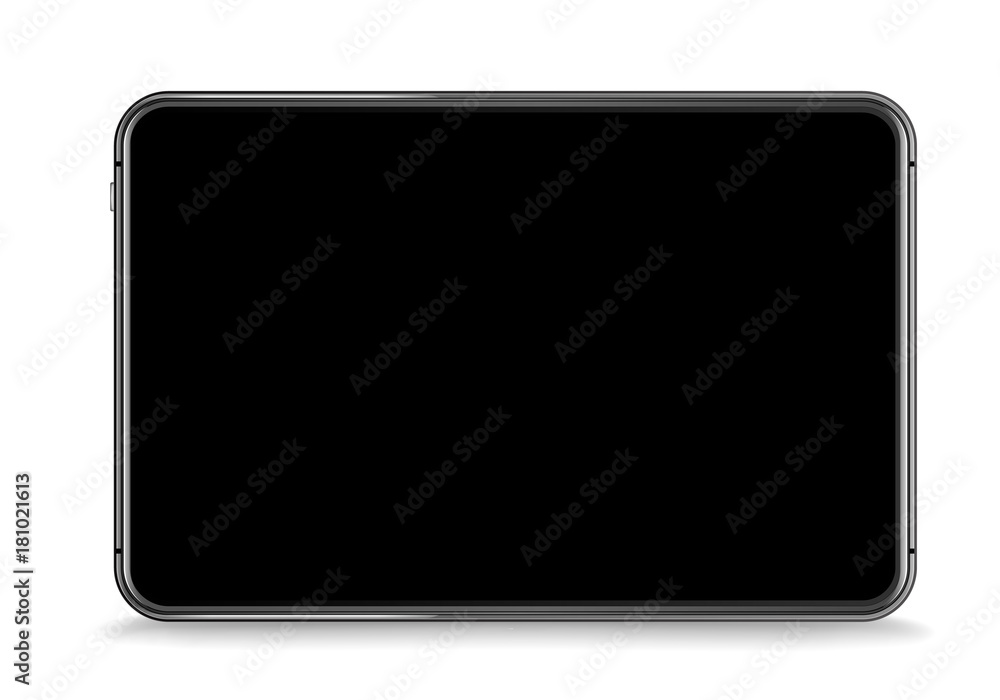 Modern tablet device vector mockup isolated on white. Place any content into the screen Modern tablet device vector mockup isolated on white. Place any content into the screen