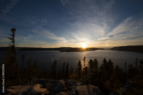sunset fjord saguenay