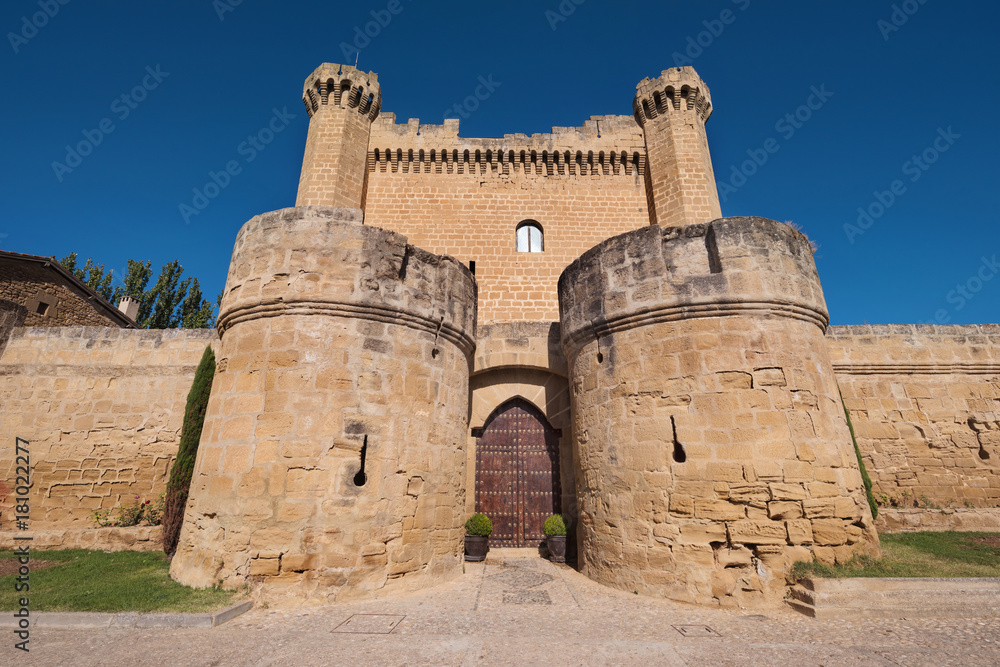 Medieval castle in Sajazarra, La Rioja, Spain.