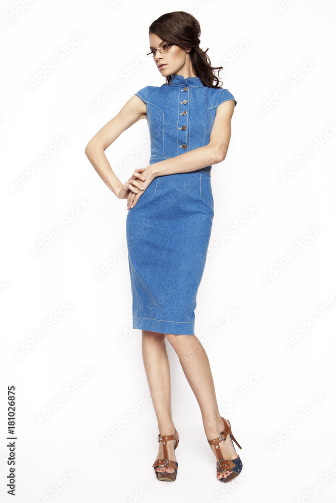 Beautiful brunette posing in the studio Beautiful brunette posing in the studio